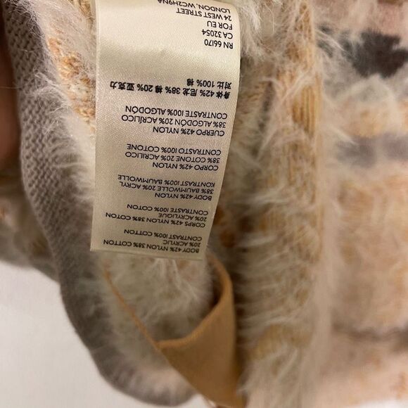 Free People Fair Weather Fuzzy Patterned Cardigan Sweater - Picture 7 of 7